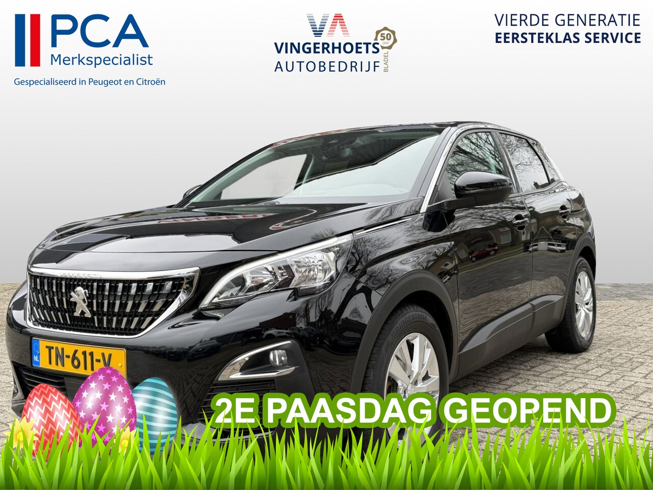 Peugeot 3008 - 130 Pk Benzine * Luxe Uitvoering * Zwart Lederen Bekleding * Navigatie * Trekhaak * Climat - AutoWereld.nl