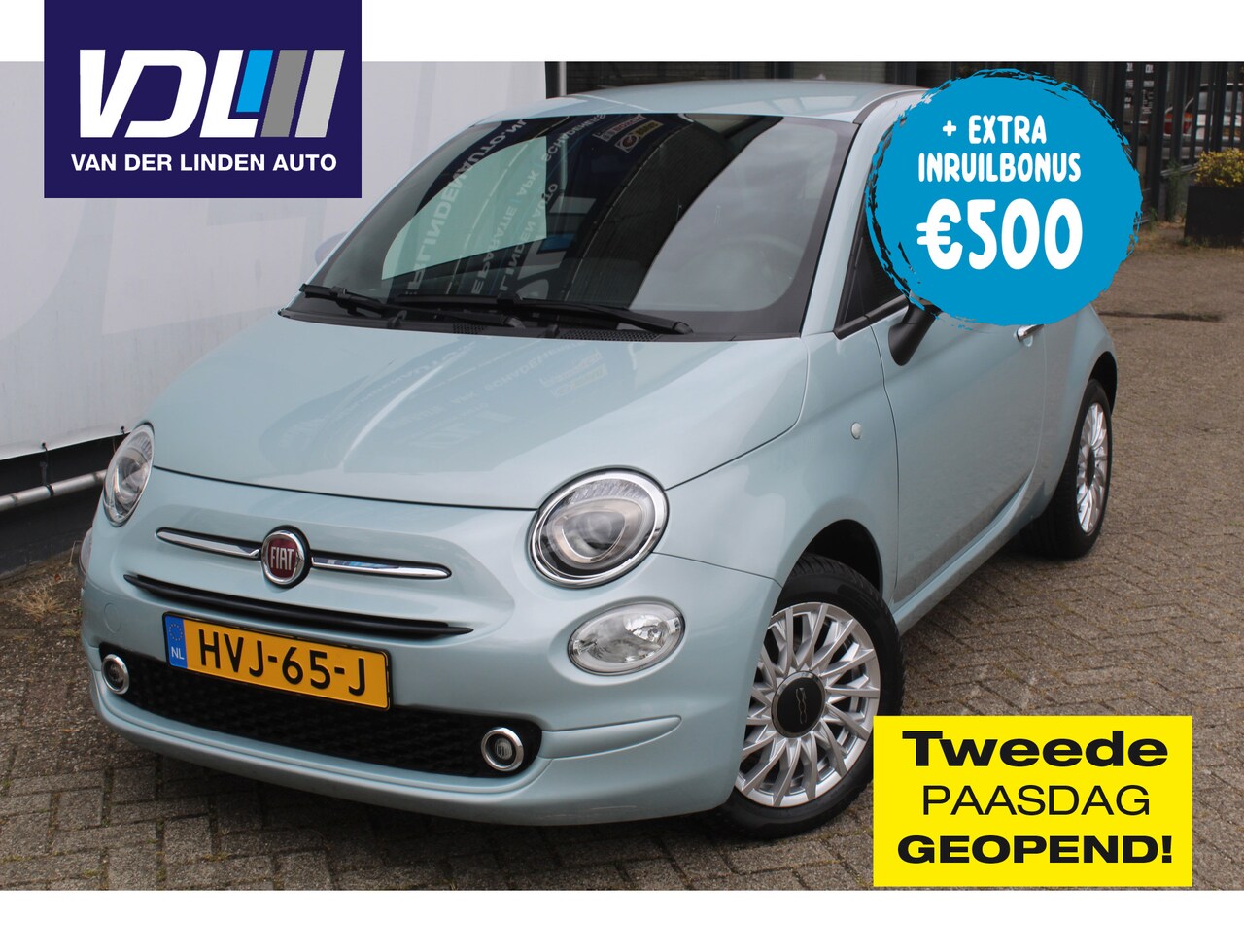 Fiat 500 - 1.0 Hybrid Cruise control l Navigatie l AppleCarPlay/AndroidAuto VDL auto - AutoWereld.nl