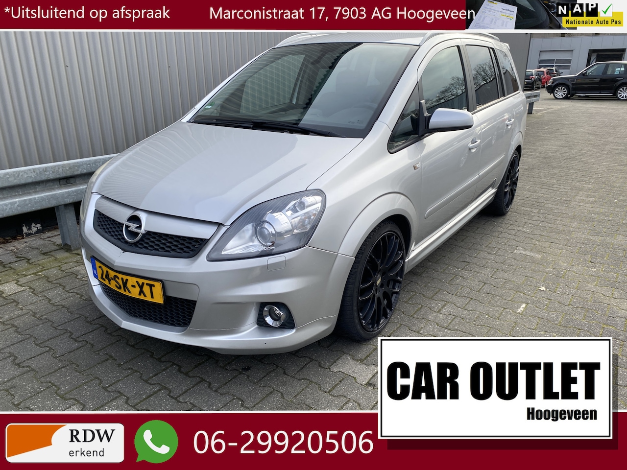 Opel Zafira - 2.0 T OPC 7p. Leer/Stof, Clima, Navi, CC, PDC, LM, Trekh, nw. APK – Inruil Mogelijk – - AutoWereld.nl