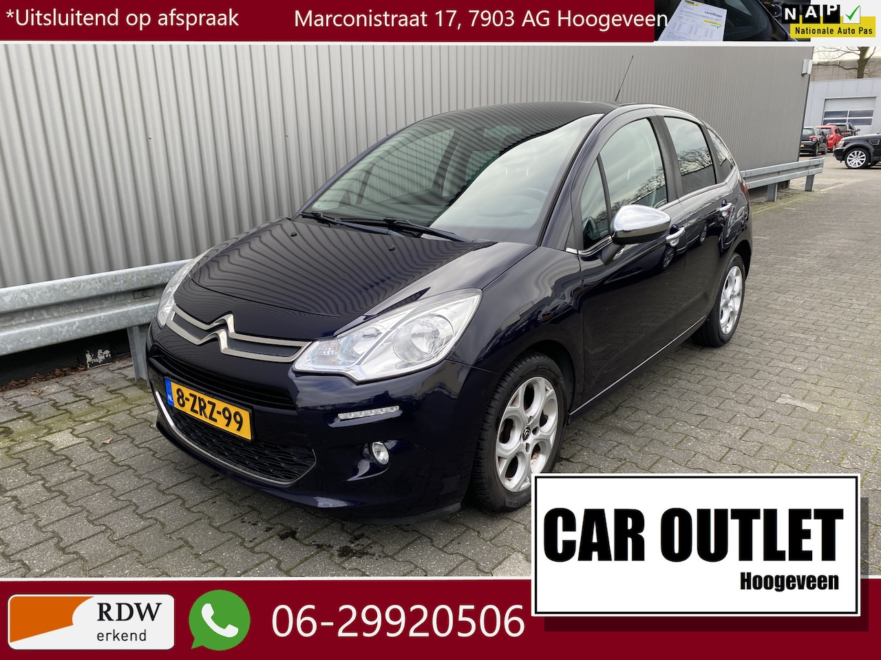 Citroën C3 - 1.2 VTi Exclusive 94Dkm, Clima, Pano, CC, Bluetooth, PDC, LM, nw. APK – Inruil Mogelijk – - AutoWereld.nl
