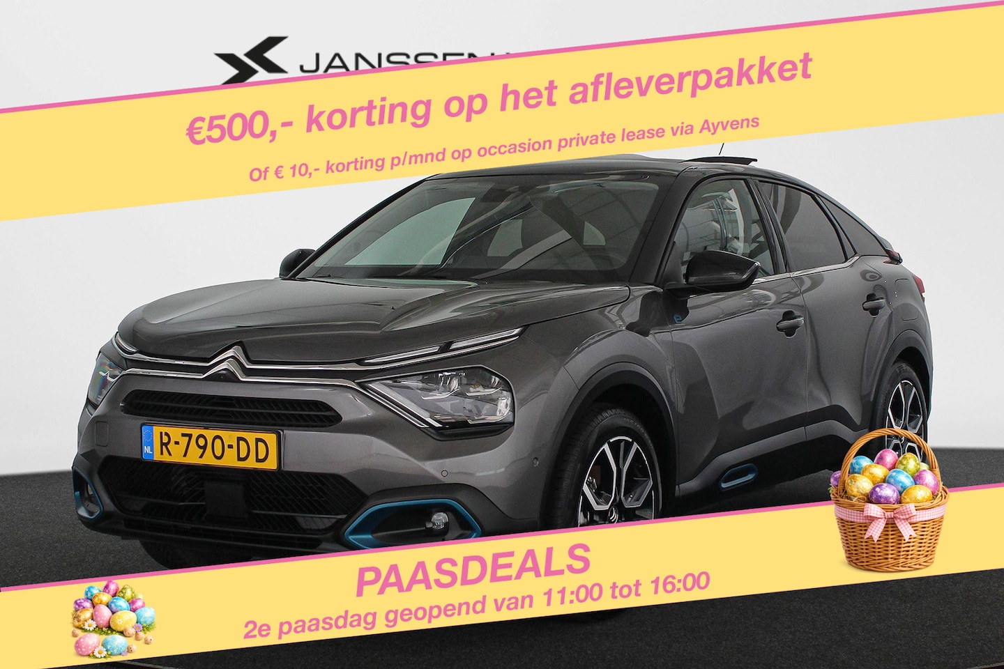 Citroën Ë-C4 - Shine Pack Business 50 kWh Pano Trekhaak Leder Stoelverwarming Private lease €459,- p/m - AutoWereld.nl