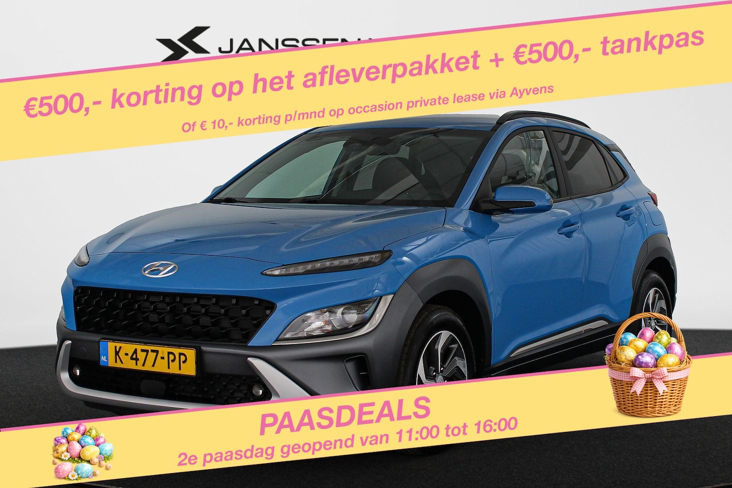 Hyundai Kona - 1.6 GDI HEV Fashion / Automaat / Carplay / Dodehoek / Head-Up - AutoWereld.nl