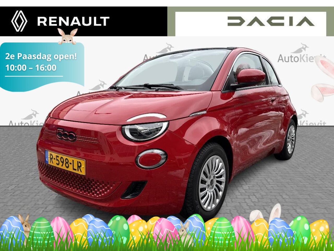 Fiat 500e - CABRIO RED 24 kWh - Vouwdak - AutoWereld.nl