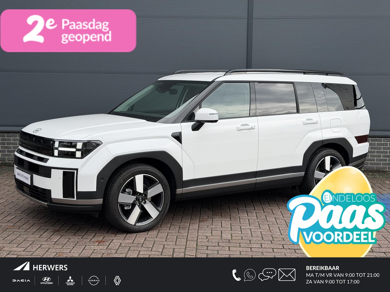 Hyundai Santa Fe - 1.6 T-GDI HEV Premium 7p. / €9400,- Voordeel / Nieuw op Voorraad / Ledere Bekleding / 7 Pe - AutoWereld.nl