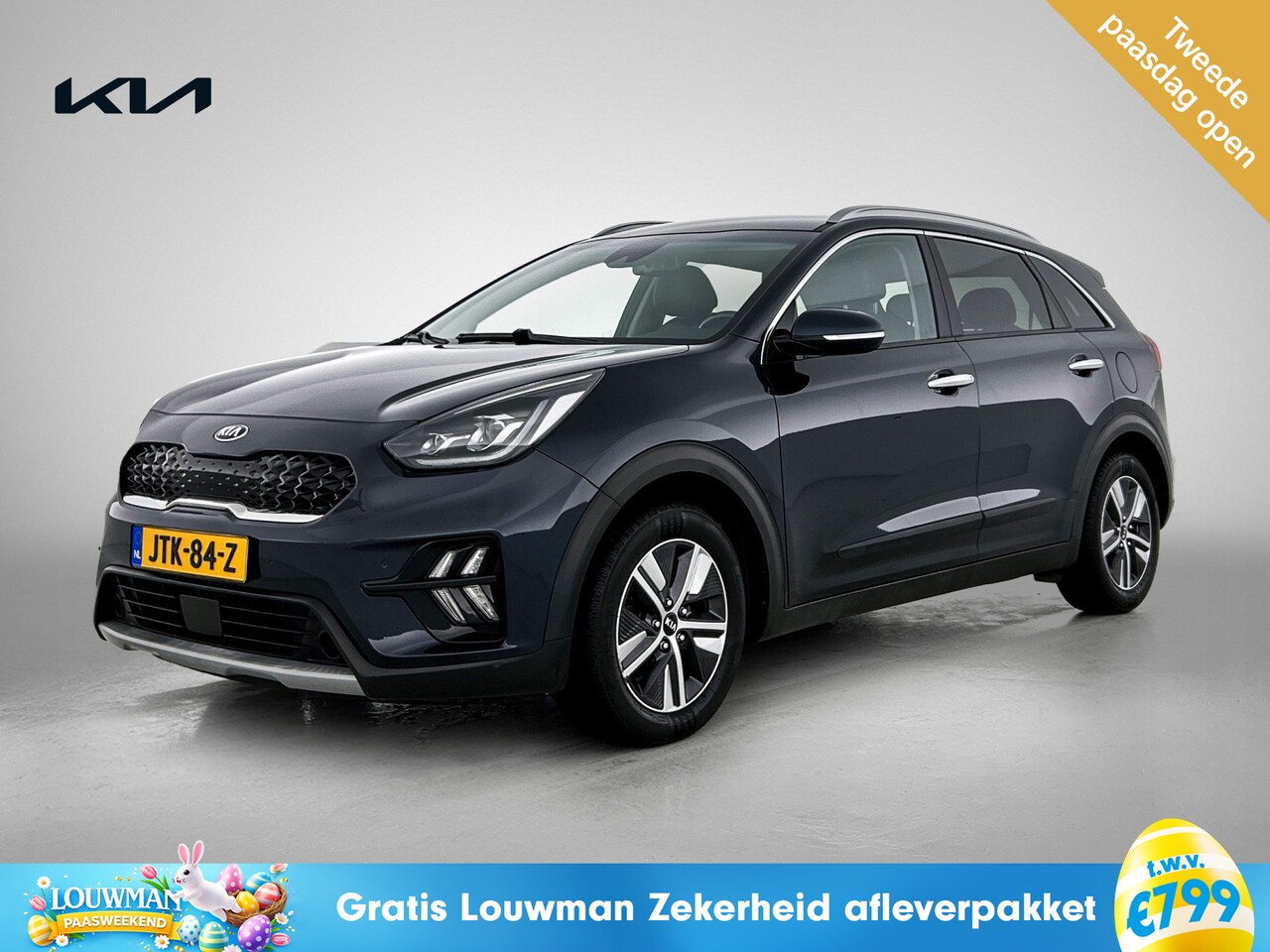 Kia Niro - 1.6 GDi Hybrid DynamicPlusLine Stoel/Stuurverwarming | Full-Led | Half leder Kia-paasweeke - AutoWereld.nl