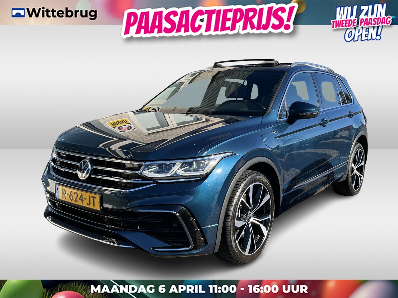 Volkswagen Tiguan - 1.4 TSI eHybrid R-Line Business+ / AUTOMAAT/ 2X R-LINE/ 245 PK/ TREKHAAK/ PANO/ DAB/ CAMER - AutoWereld.nl