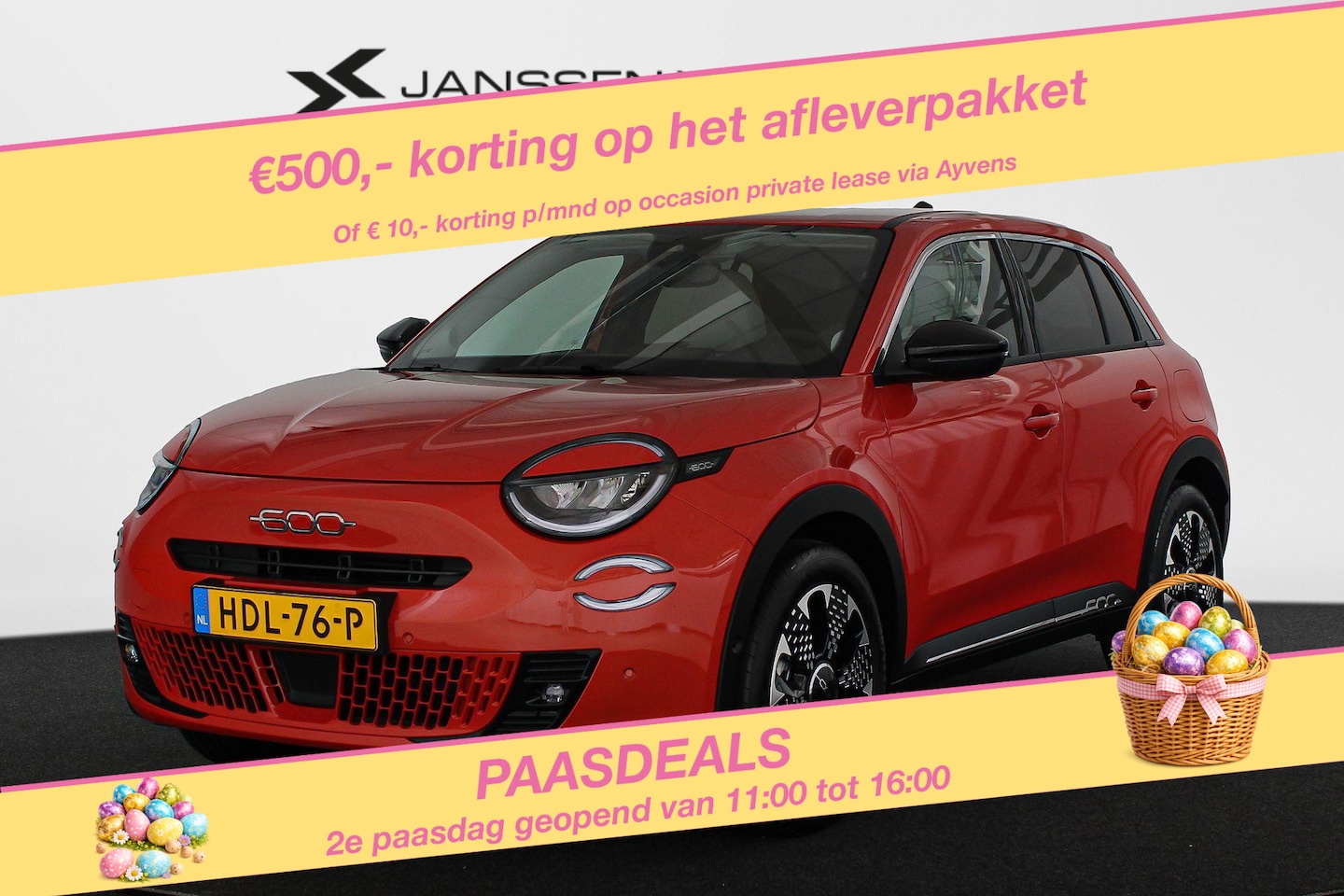 Fiat 600e - La Prima 54 kWh Pt. Lease va €499,- Leder Achteruitrijcamera Stoelverwarming Apple CarPlay - AutoWereld.nl