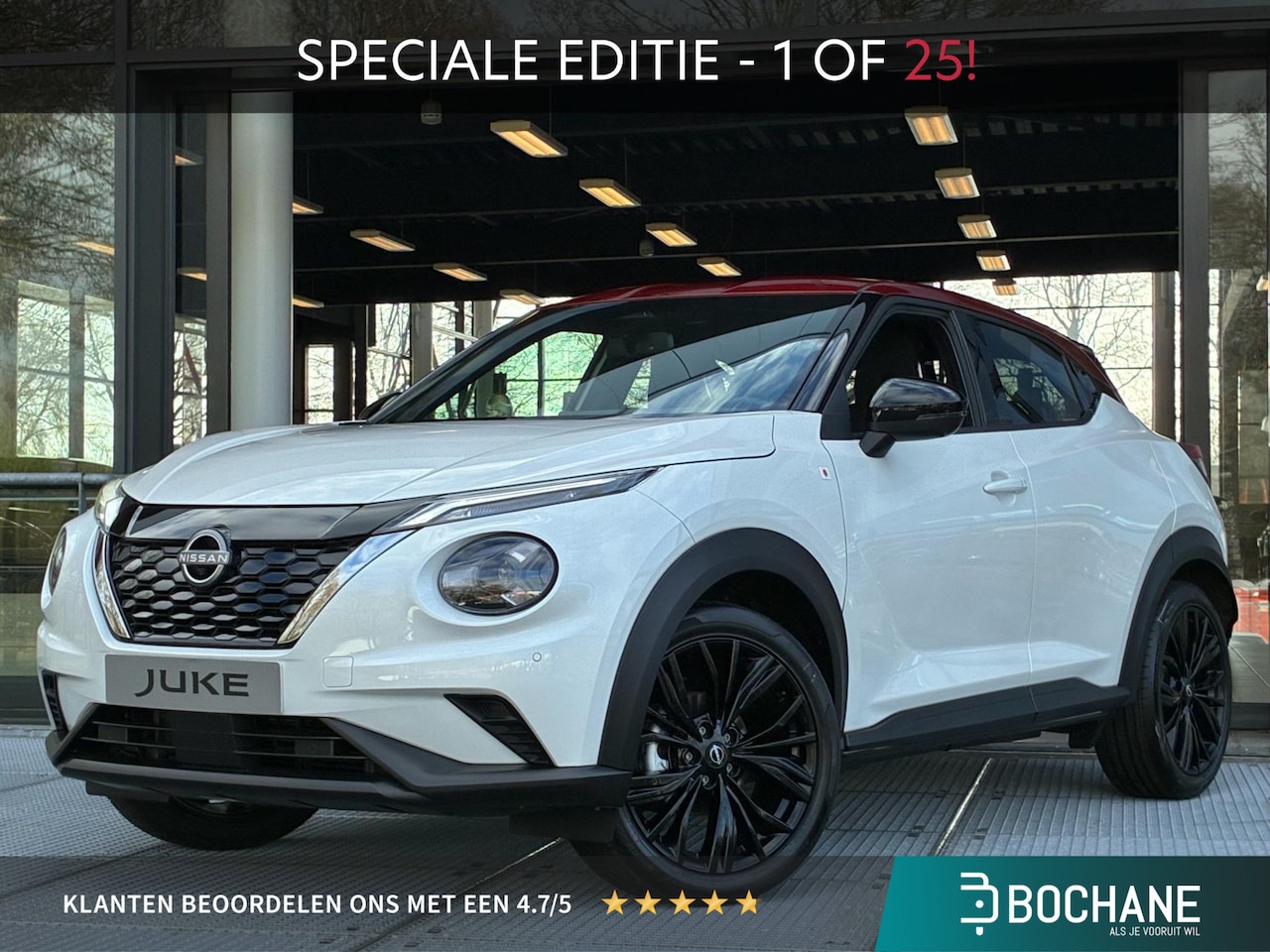 Nissan Juke - 1.6 Hybrid Red-Line Edition Automaat 143PK | Tech Pack | Cold Pack | Leder/Alcantara | 1/2 - AutoWereld.nl