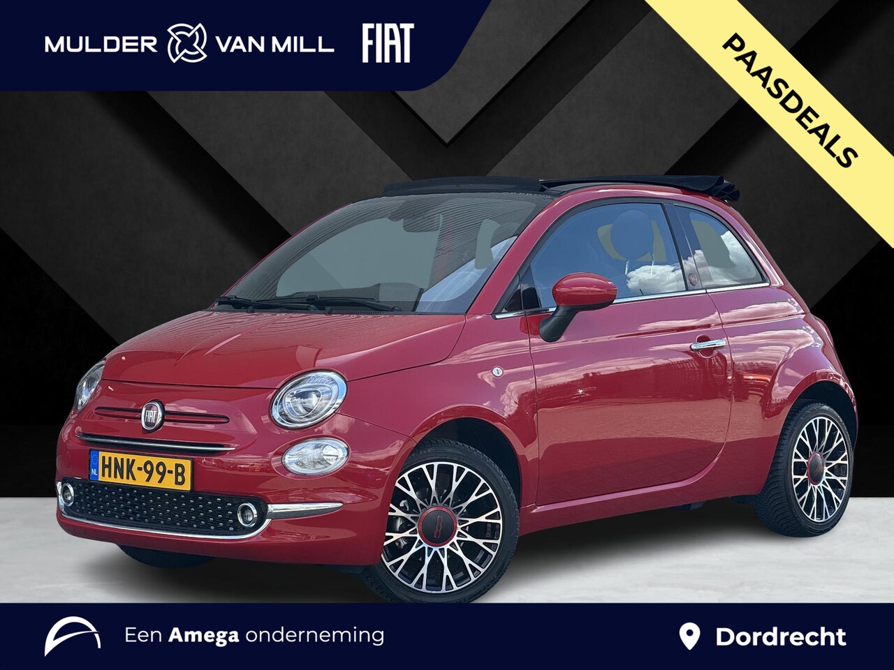 Fiat 500 C - Cabio RED 1.0 Hybrid 70pk | NAVI | CLIMA | DAB+ | 16" LM-VELGEN | APPLE CARPLAY / ANDROID - AutoWereld.nl