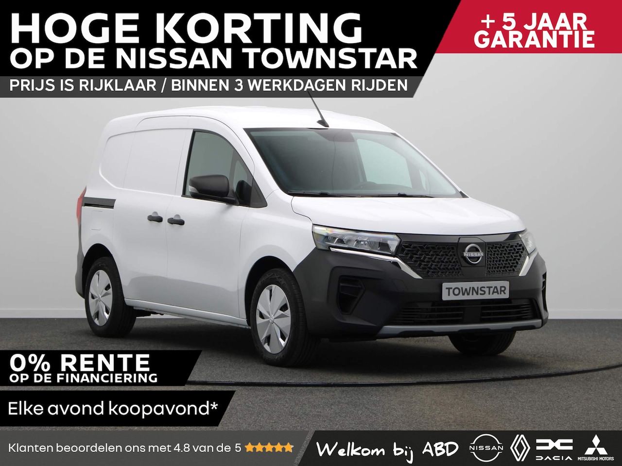 Nissan Townstar - N-Connecta 44 kWh | 16'' stalen velgen | 22 kW ingebouwde lader | 8''-Multimediadisplay me - AutoWereld.nl