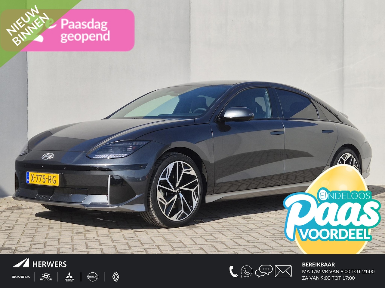 Hyundai IONIQ 6 - Lounge AWD 77.4 kWh 325pk Automaat / Accu SOH 100% / Fabrieksgarantie tot 03-2029 / Trekge - AutoWereld.nl