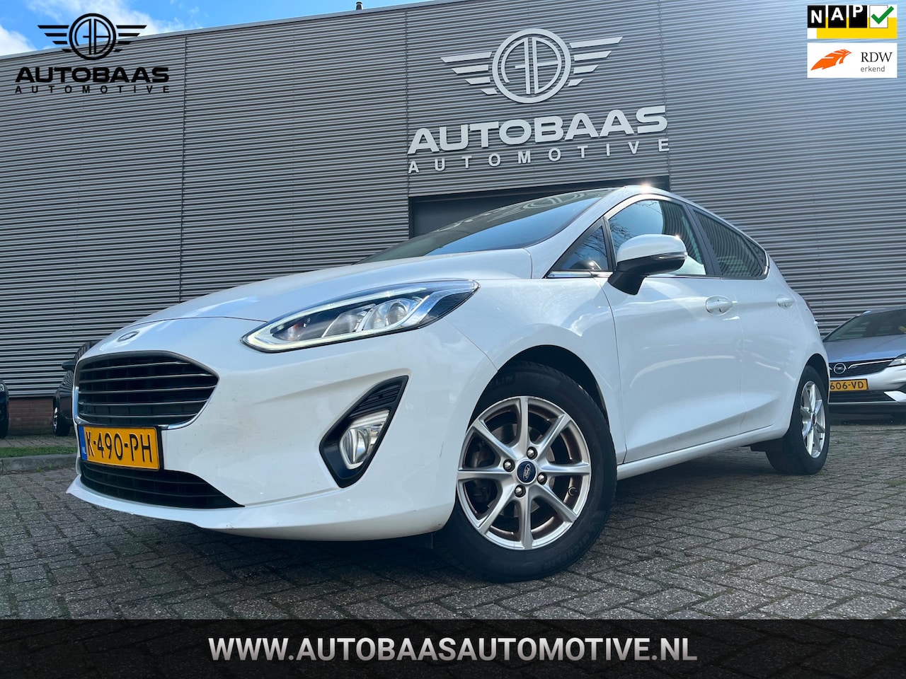 Ford Fiesta - 1.0 Titanium AUTOMAAT+NL-AUTO+1EIG+NAP+NAVI+FULL LED+PARKEERSENSOREN+BTW+ - AutoWereld.nl