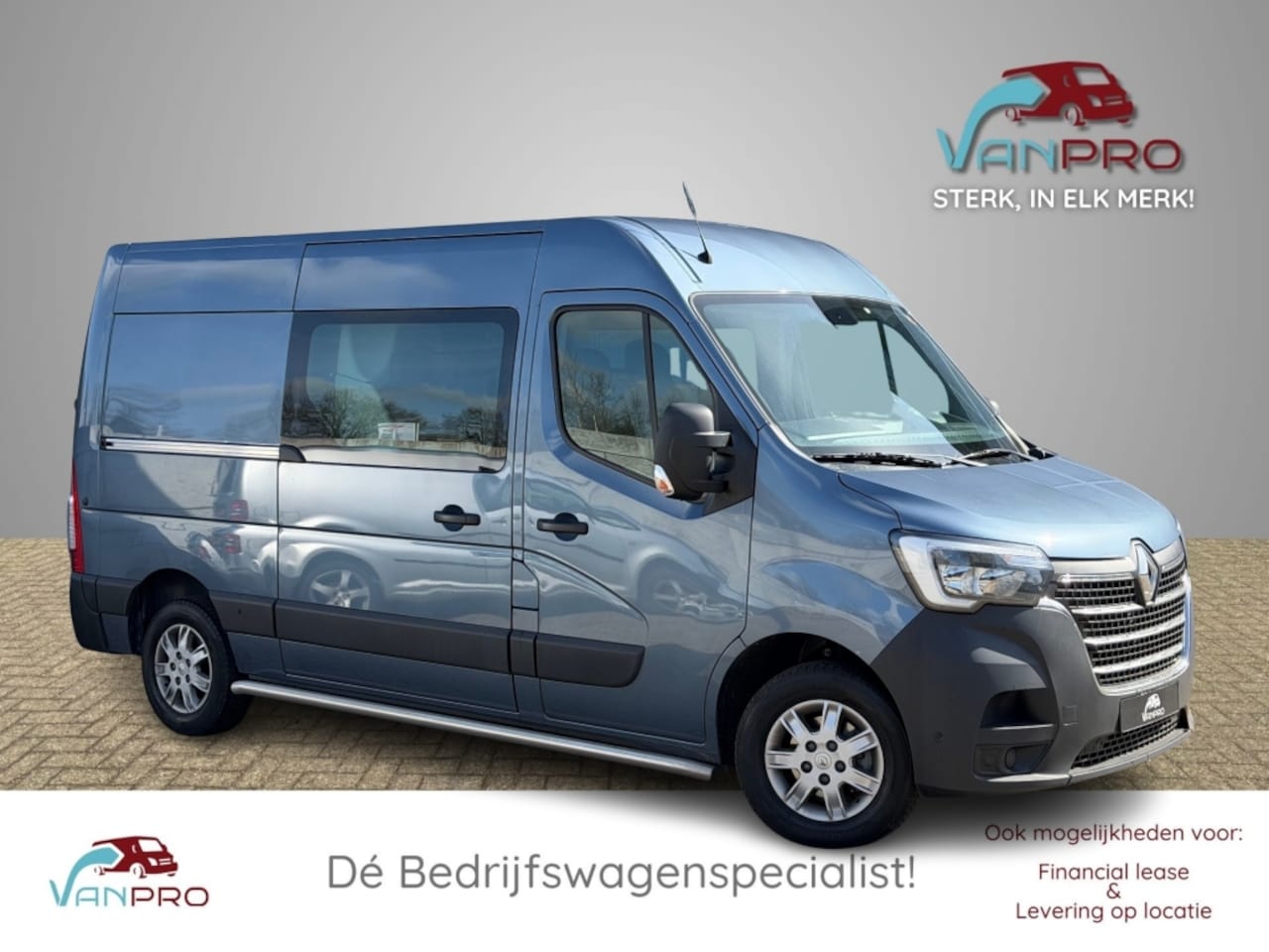 Renault Master - 2.3 DCi 180PK Automaat 7-persoons Dubbel cabine / Navi / Trekhaak / Cruise / Clima / - AutoWereld.nl
