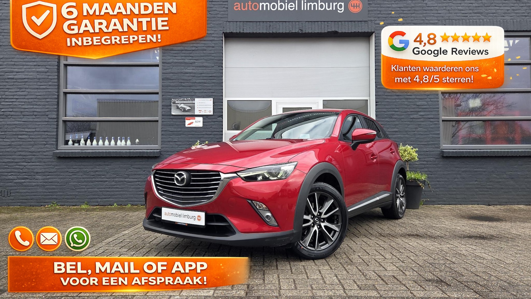 Mazda CX-3 - 2.0 SkyActiv-G 120 Sports-Line | LED | 18" | LEDER | HEAD-UP | CAMERA | 1e EIGENAAR - AutoWereld.nl