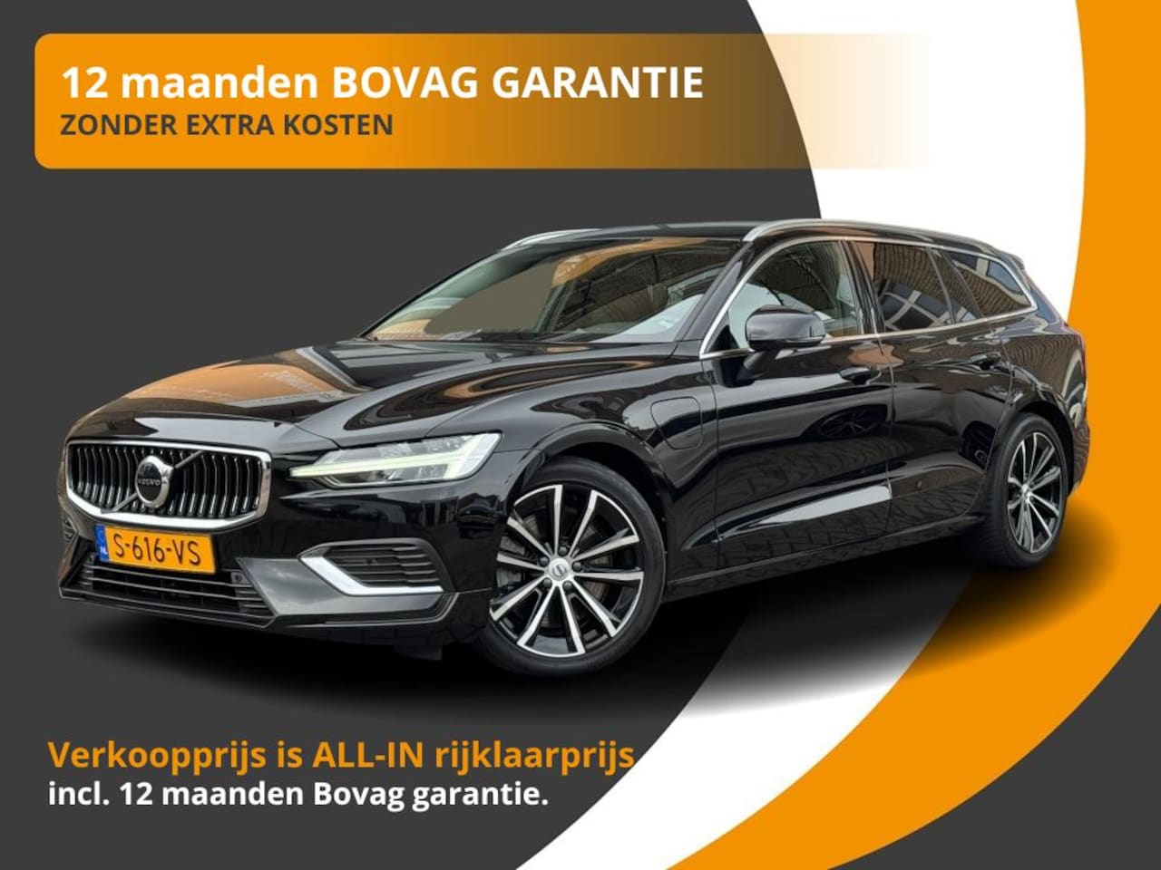 Volvo V60 - 2.0 T6 PLUG-IN HYBRID AWD CORE BRIGHT 350PK NL-AUTO/1EIG./68.000KM! - AutoWereld.nl