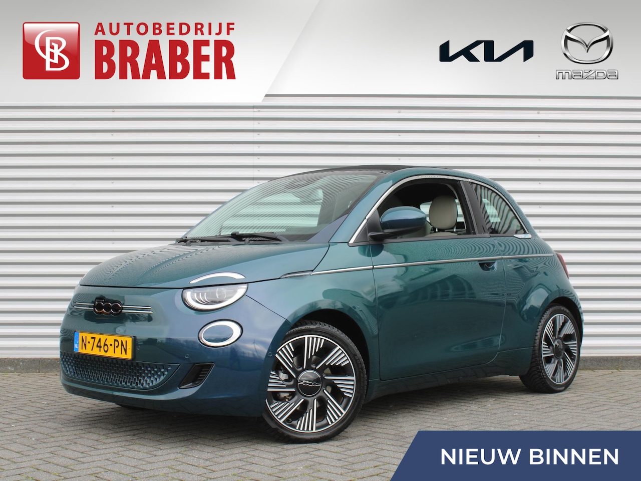 Fiat 500 C - La Prima 42 kWh | Schuifdak | Stoelverwarming | Camera | Dodehoek detectie | LED | Cruise - AutoWereld.nl