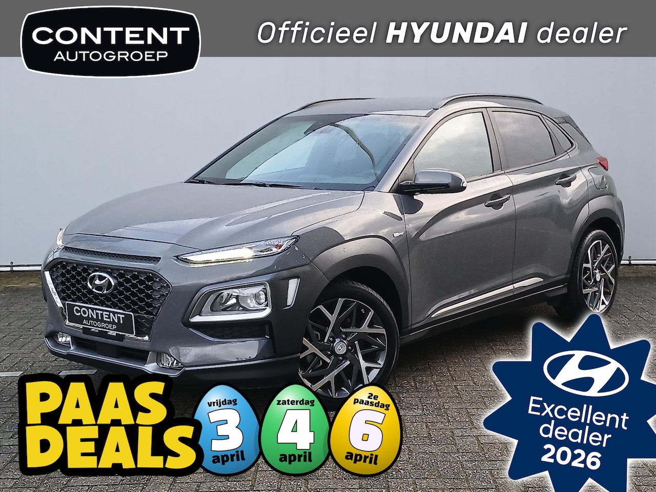 Hyundai Kona - 1.6 GDI HEV Fashion Edition |18inch |Rode Stiksels | All season banden I Uniek! - AutoWereld.nl