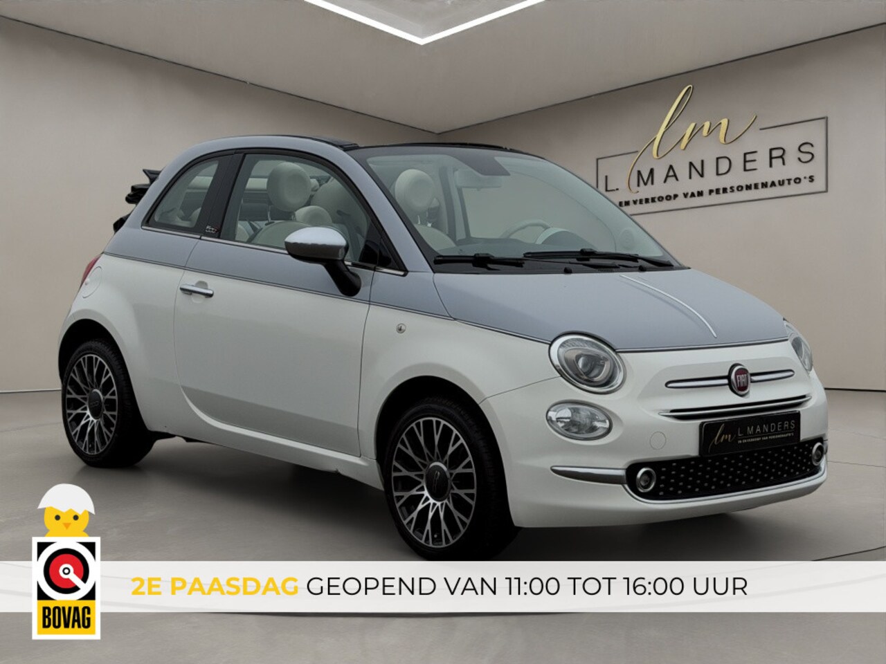 Fiat 500 C - 1.2 Collezione 2019 BICOLORE | Cabrio | Airco | Benzine | PDC - AutoWereld.nl