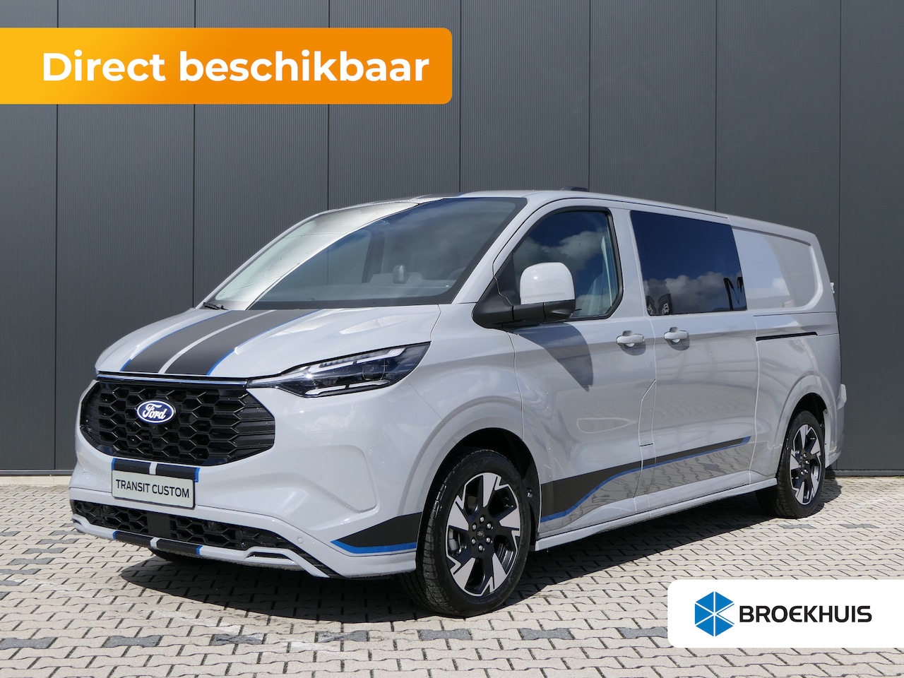 Ford Transit Custom - 320 2.5 PHEV L2H1 Sport DC | Dubbele Cabine | 19 Inch | Dubbele Schuifdeur | Trekhaak | Ad - AutoWereld.nl