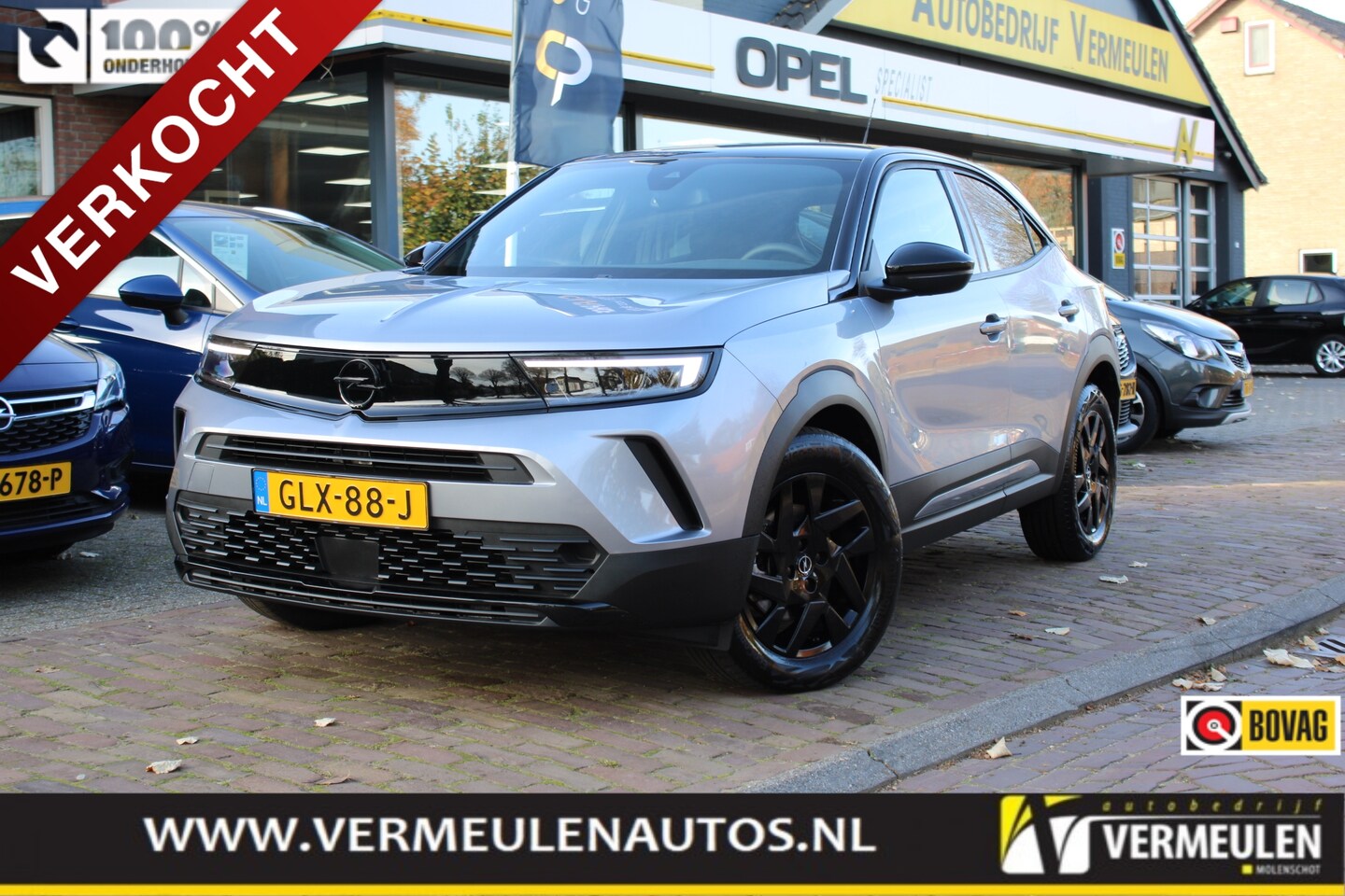 Opel Mokka - 1.2 Turbo Hybrid 136PK GS Automaat + 17"/ Navi/ Clima/ Cruise/ Camera/ CarPlay/ Full-LED/ - AutoWereld.nl