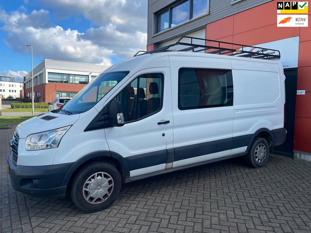 Ford Transit - 350 2.0 TDCI L3H2 DC Trend 6P AIRCO PDC CRUISE NAP TREKHAAK - AutoWereld.nl