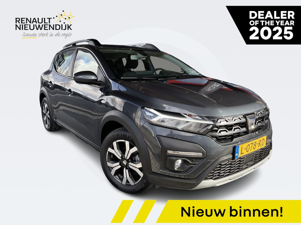 Dacia Sandero Stepway - 1.0 TCe 100 Bi-Fuel Comfort / LPG / NAVI / CLIMATE CONTROL / PDC + CAMERA / APPLE & ANDROI - AutoWereld.nl