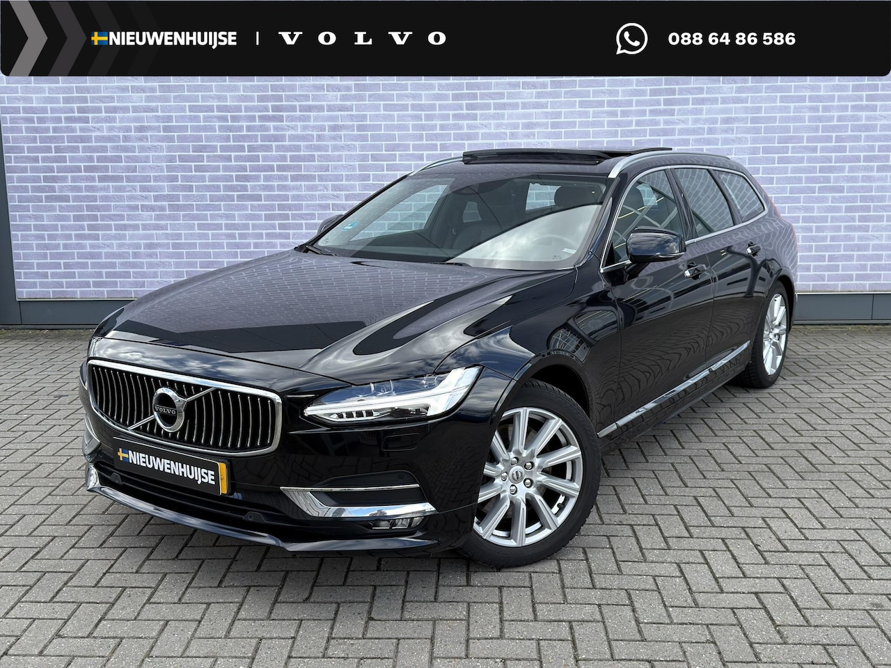Volvo V90 - 2.0 T4 Inscription | Stoelventilatie | Stoelmassage | Nappaleder | Trekhaak | Head-up Disp - AutoWereld.nl