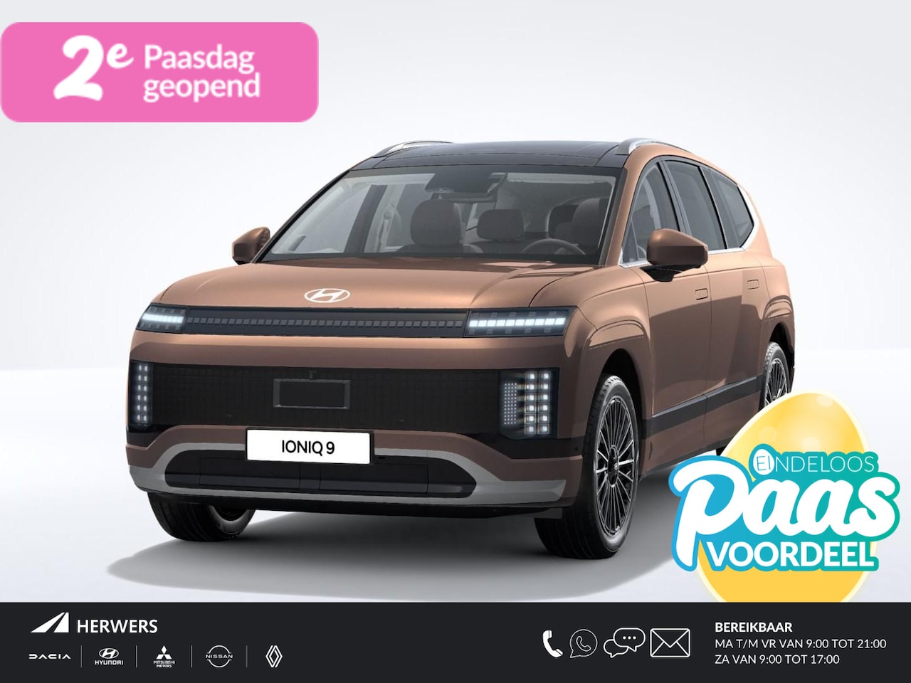 Hyundai IONIQ 9 - Lounge AWD+ 7p. 110.3 kWh / €3000,- Inruilvoordeel / Nu Te Bestellen / Meerprijs Getoonde - AutoWereld.nl