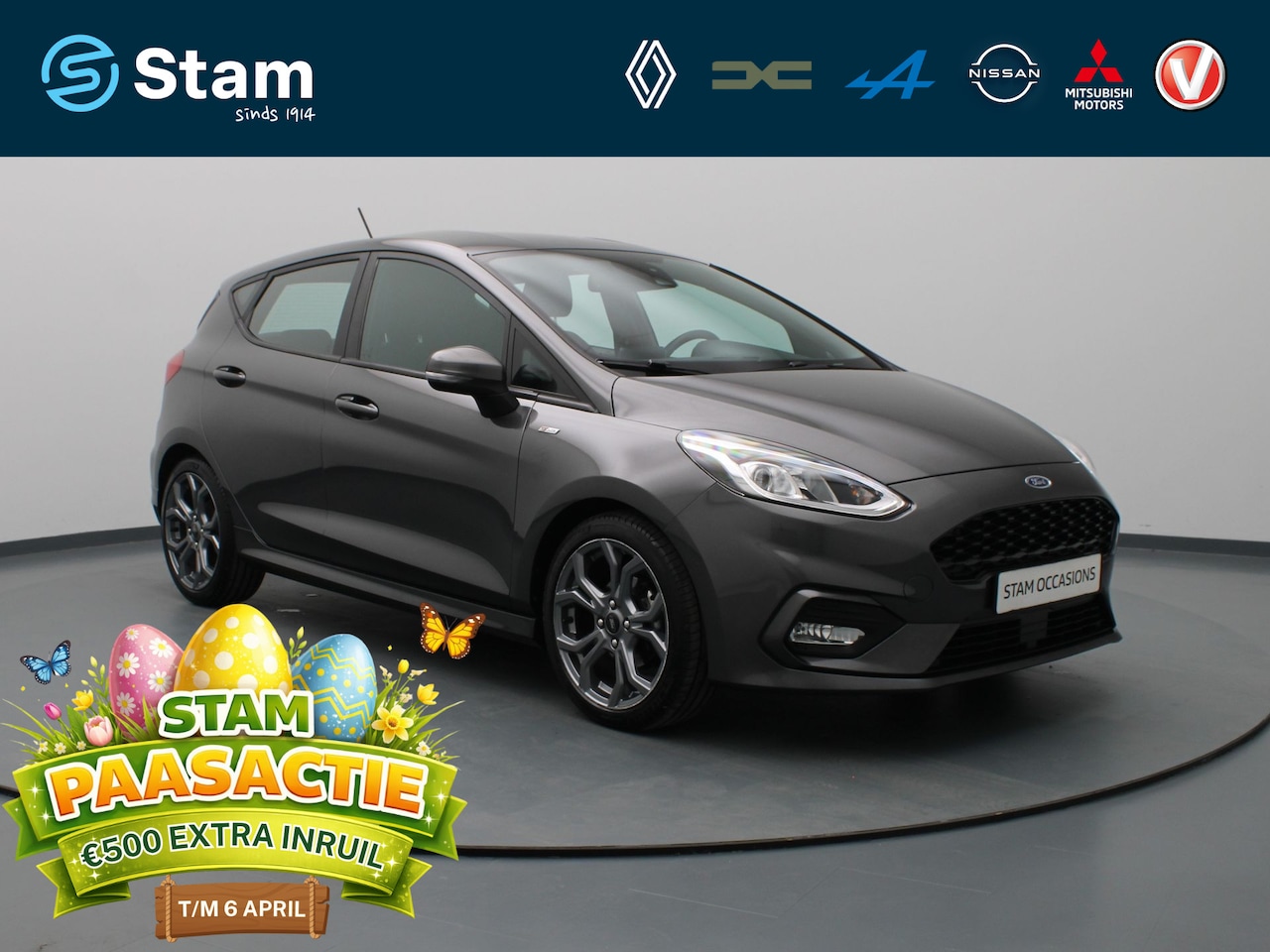 Ford Fiesta - 1.0 EcoBoost Hybrid ST-Line X 125pk B&O | Cruise | Navi | Parkeersens. achter - AutoWereld.nl