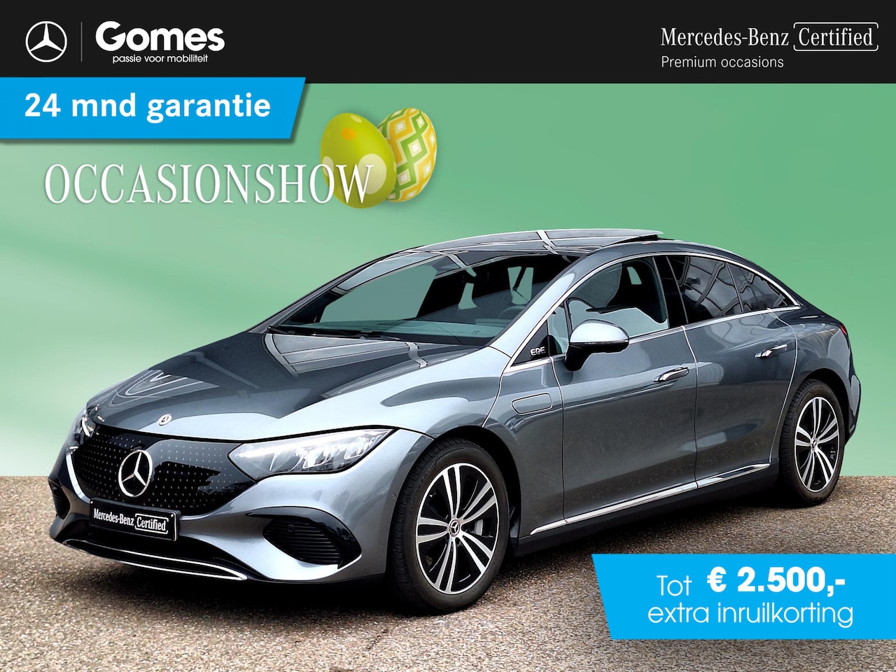 Mercedes-Benz EQE - 300 Business Edition 89 kWh | Panoramadak | Achteruitrijcamera | Sfeerverlichting | Stoelv - AutoWereld.nl