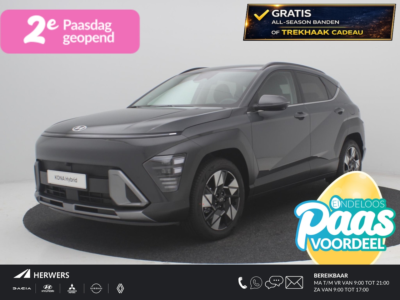 Hyundai Kona - 1.6 GDI HEV Comfort Smart ** Nu met gratis Trekhaak of All-season banden + € 2.500 Voordee - AutoWereld.nl