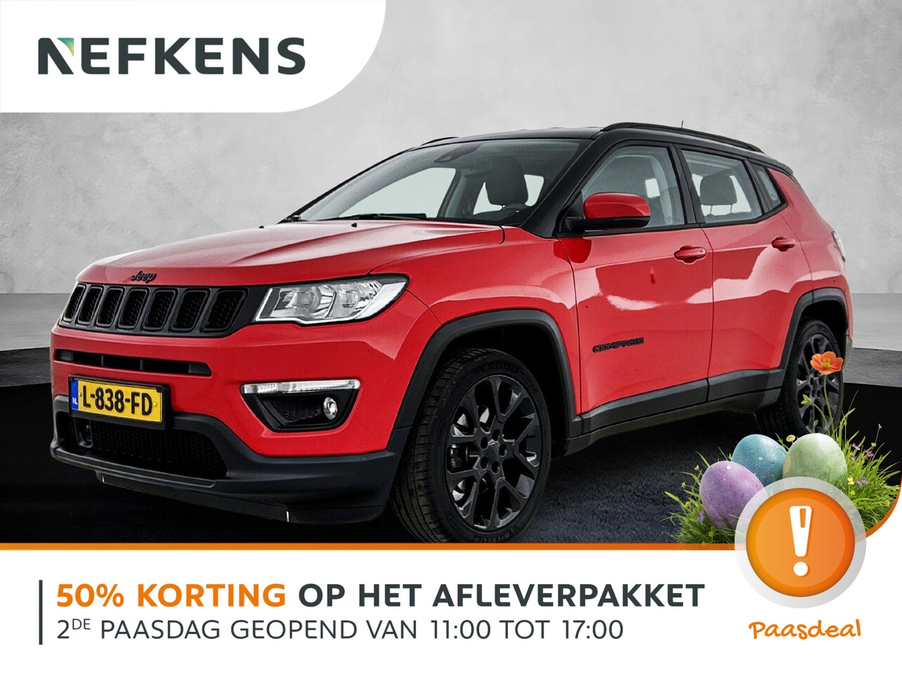 Jeep Compass - 1.3T Night Eagle 130pk | 1ste Eigenaar | Navigatie | Climate Control | Cruise Control | Ca - AutoWereld.nl