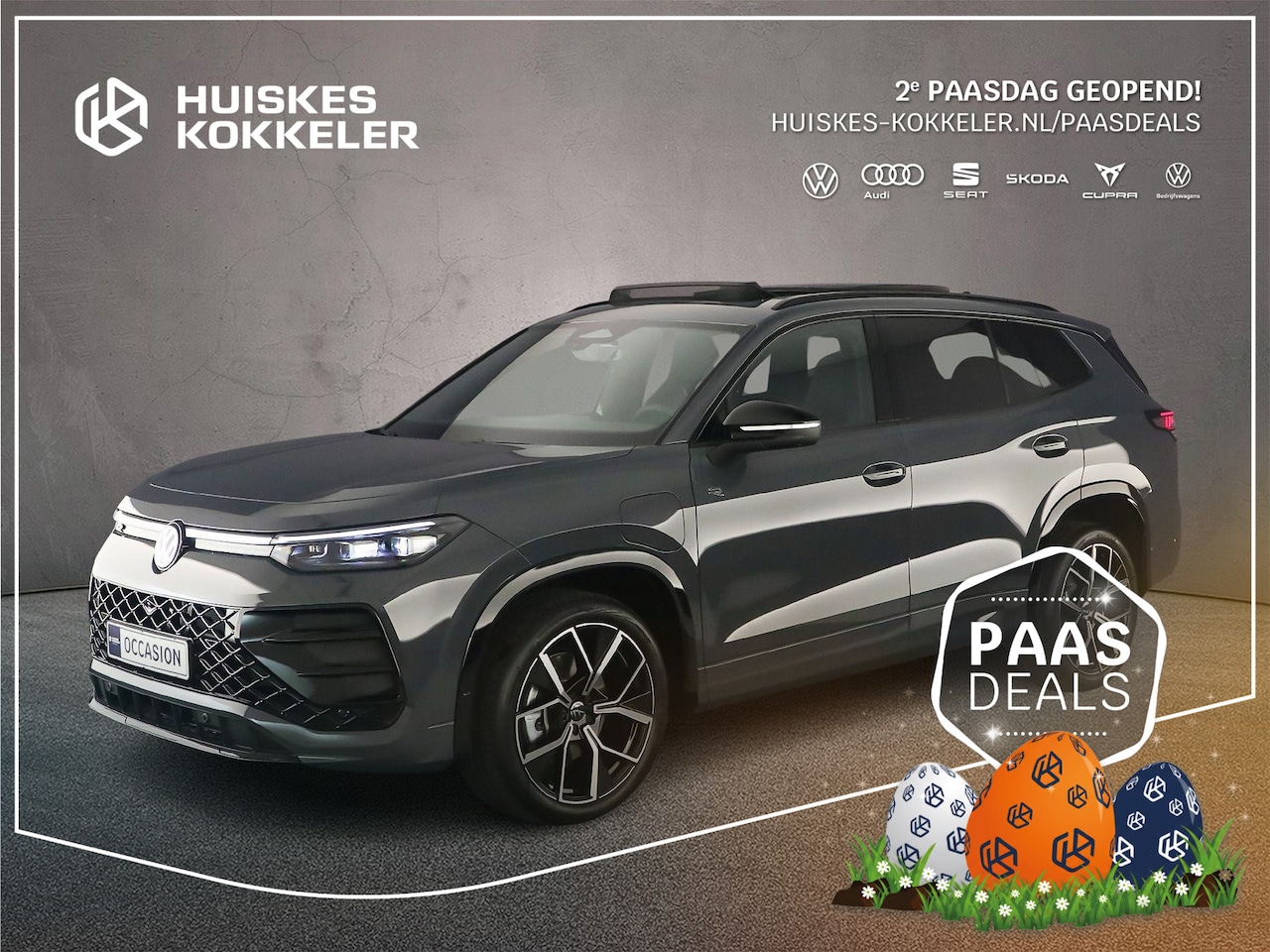 Volkswagen Tayron - 1.5 eHybrid R-Line Edition 272pk DSG Automaat, Panoramadak, Rondomzicht camera, Trekhaak, - AutoWereld.nl