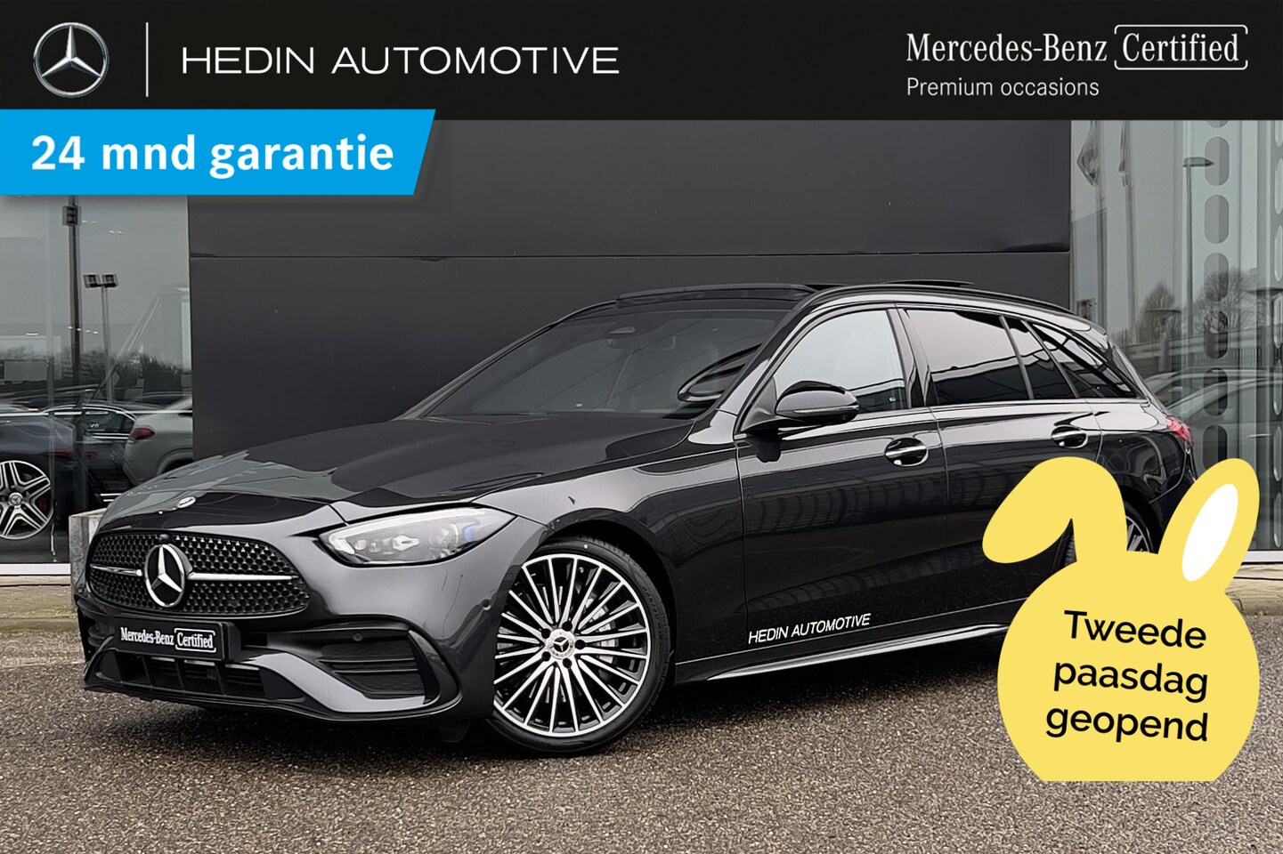 Mercedes-Benz C-klasse Estate - C 180 AMG Line | Premium Pakket | Nightpakket | Panoramadak | Distronic | 19 Inch Multispa - AutoWereld.nl