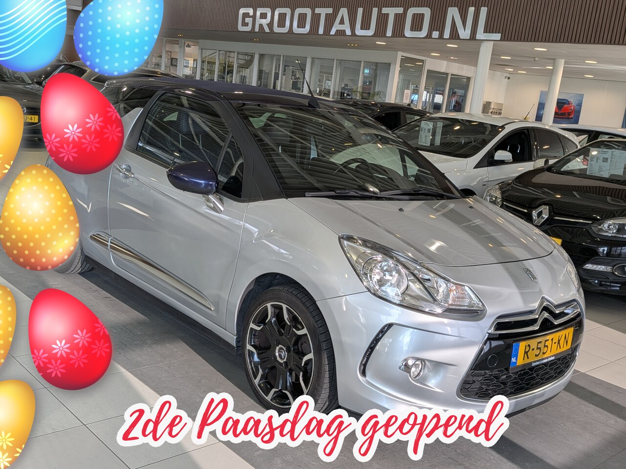 Citroën DS3 Cabrio - 1.6 THP Sport Chic Airco, Cruise Control, Leder, Stuurbekrachtiging - AutoWereld.nl