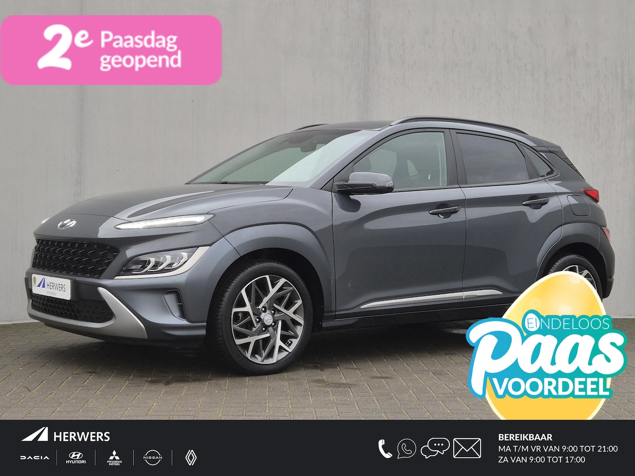 Hyundai Kona - 1.6 GDI HEV Fashion Automaat / Fabrieksgarantie tot 02-2028 / Dealer onderhouden / Head Up - AutoWereld.nl