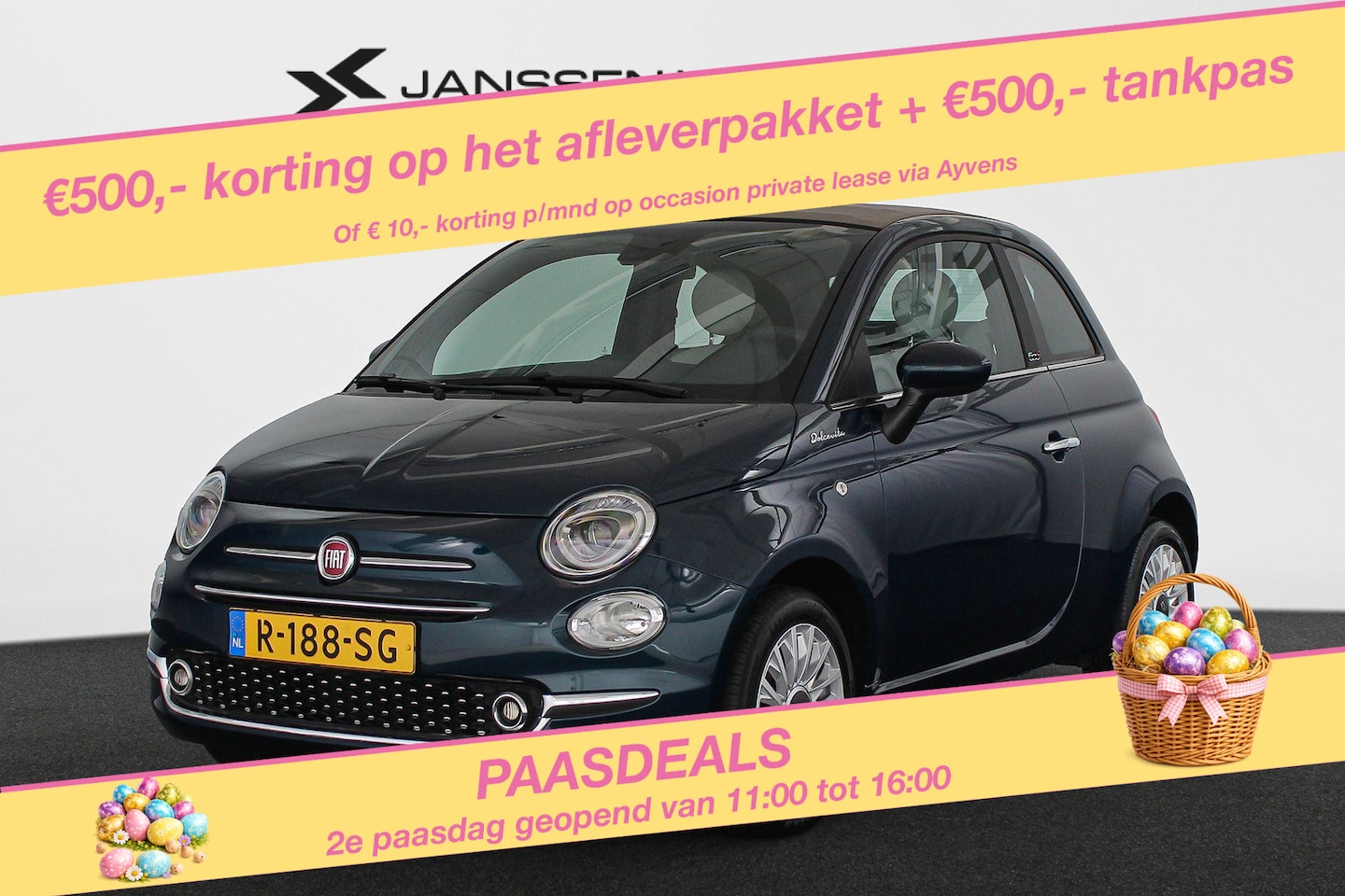 Fiat 500 C - 1.0 Hybrid Dolcevita Navigatie Climate Control Apple CarPlay - AutoWereld.nl