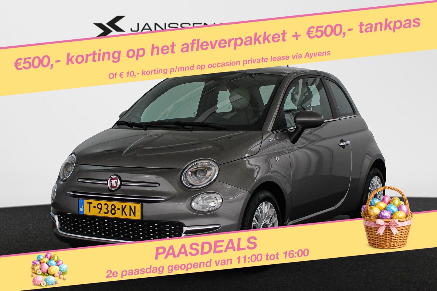 Fiat 500 - 1.0 Hybrid Dolcevita Panoramadak Carplay Cruise control Climate control - AutoWereld.nl