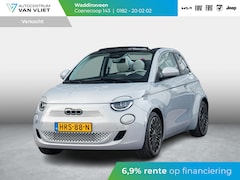 Fiat 500e - Cabrio La Prima 42 kWh | 17% Bijtelling | Clima | Cruise | Leder | 17" | Priv Glass | Wint