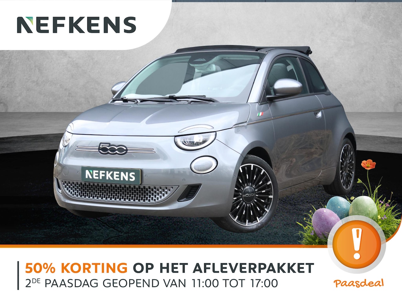 Fiat 500 C - Icon 42 kWh Cabrio | Navigatie | Achteruitrijcamera | Stoelverwarming | 17'' LM velgen - AutoWereld.nl