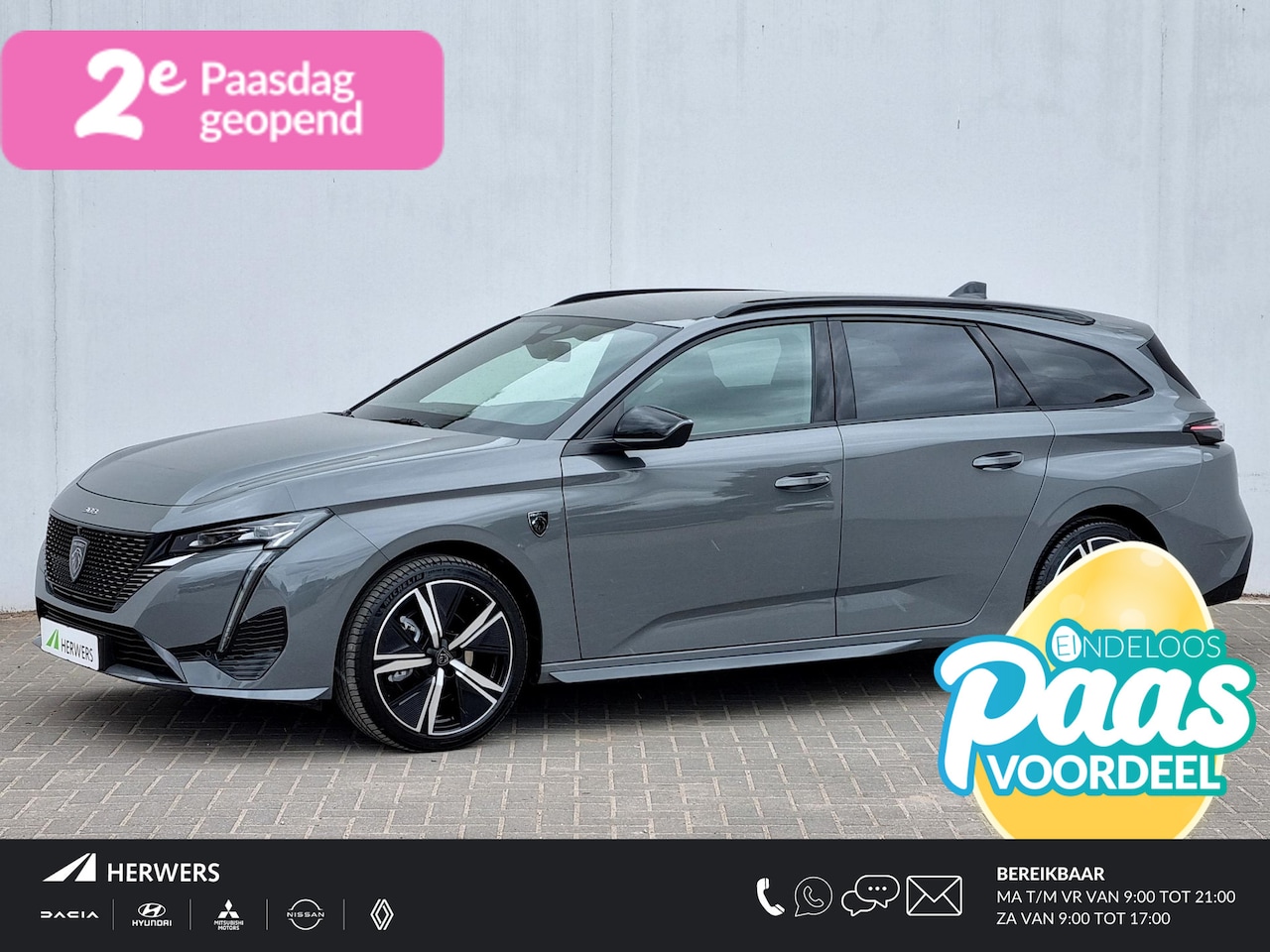 Peugeot 308 SW - Hybrid 145 e-DCS6 GT Automaat / Navigatie / Rondomzicht Camera / Cruise Control Adaptief / - AutoWereld.nl