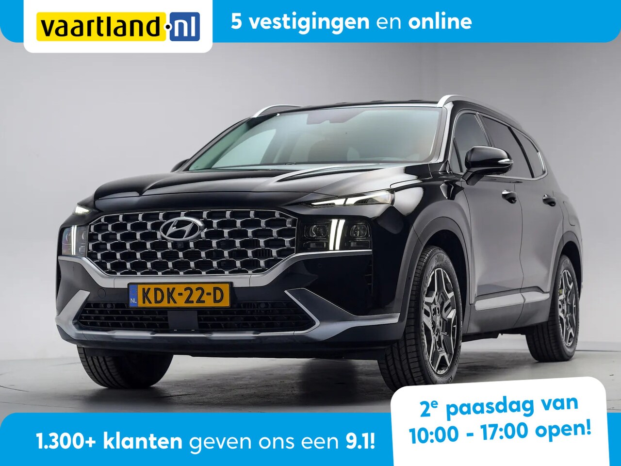 Hyundai Santa Fe - 1.6 T-GDI HEV 4 WD Premium Plus Aut. [ Trekhaak Leder Stoel / Stuurverwarming LED Navi App - AutoWereld.nl