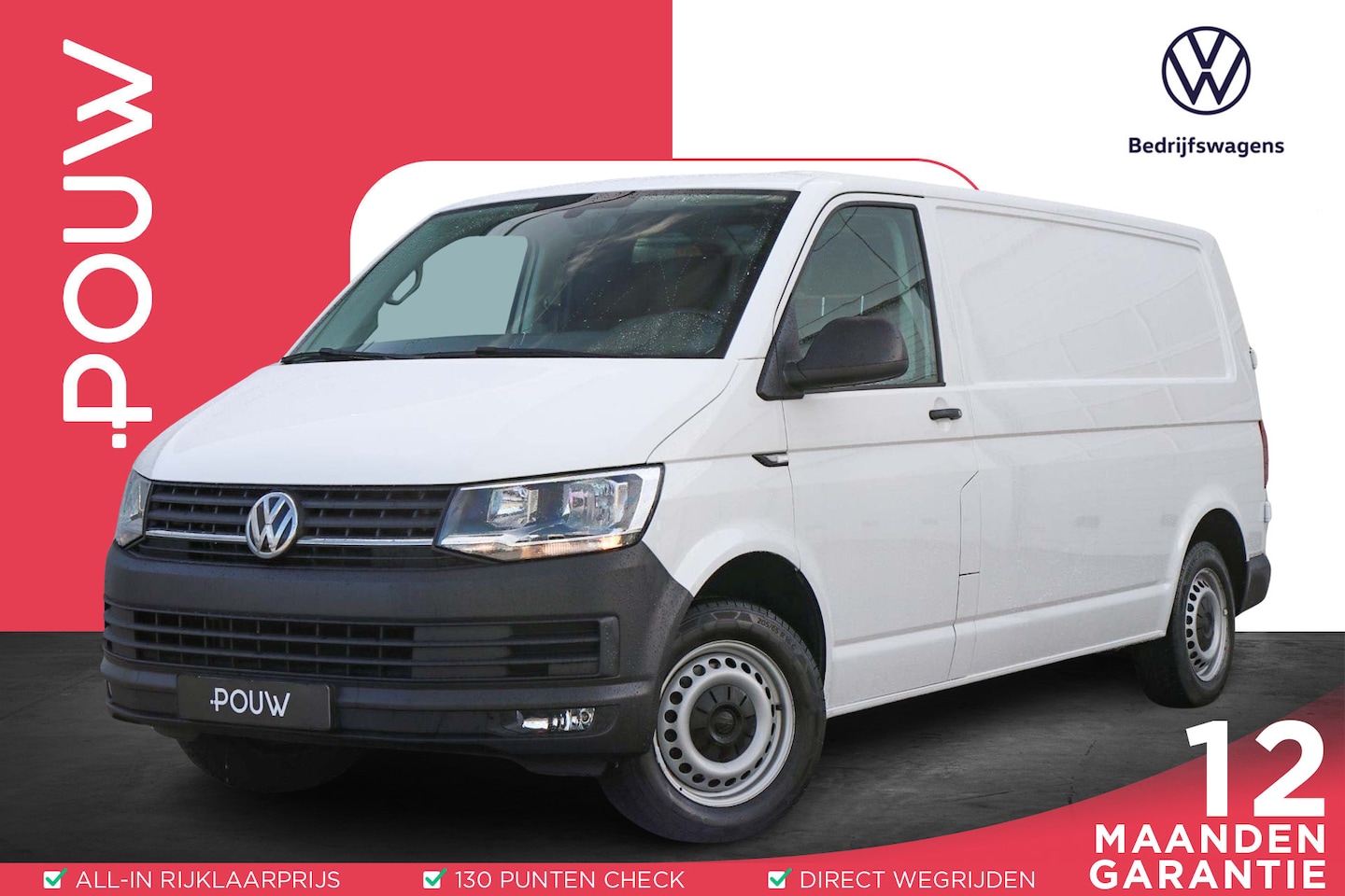 Volkswagen Transporter - 2.0 TDI 84pk L2H1 Comfortline | Cruise Control | Parkeersensoren Achter | Verwarmbare Voor - AutoWereld.nl