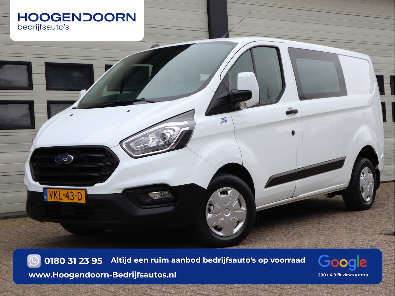 Ford Transit Custom - 280 2.0 TDCI 130pk Euro 6 - DC 5 Pers. - Trekhaak - Airco - Navi - AutoWereld.nl