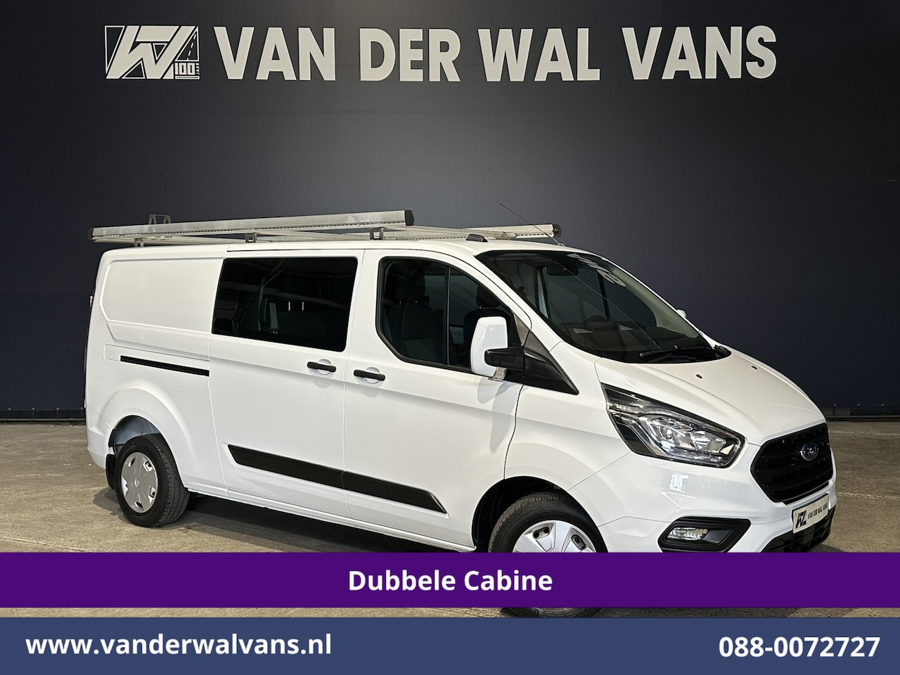 Ford Transit Custom - 2.0 TDCI 130pk L2H1 Dubbele Cabine Inrichting Euro6 Airco | 5-Zits | Imperiaal | LED | Cru - AutoWereld.nl