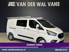 Ford Transit Custom - 2.0 TDCI 130pk L2H1 Dubbele Cabine Inrichting Euro6 Airco | 5-Zits | Imperiaal | LED | Cru