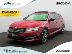 Skoda Superb Combi - 1.4 TSI iV 218 pk Sportline | Panoramadak | Trekhaak | Navigatie Columbus | Geheugenstoele