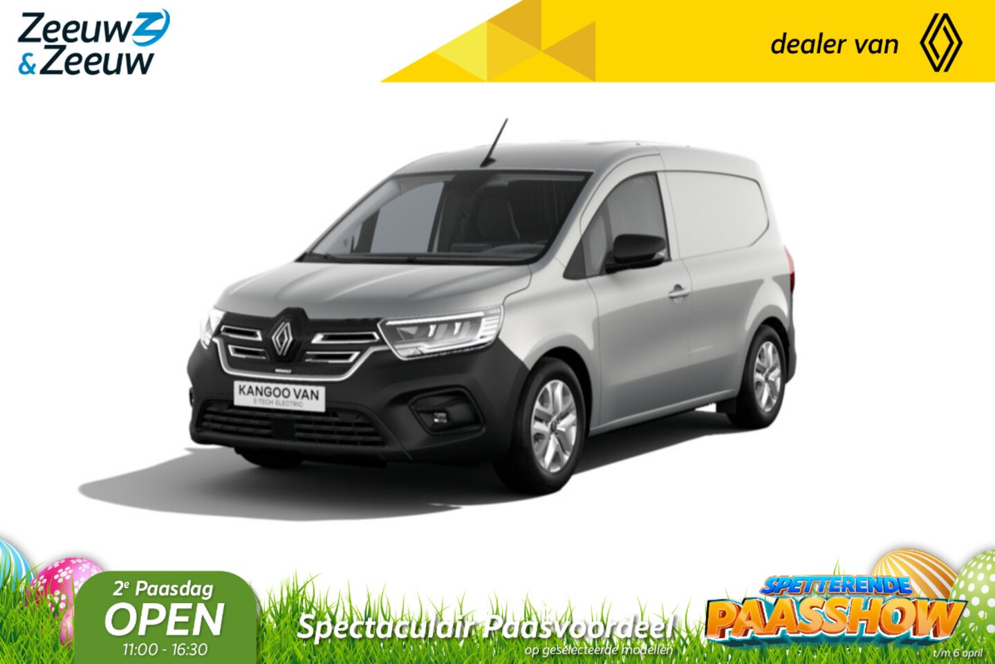Renault Kangoo E-Tech - Extra L1 22kWh | Nu direct uit voorraad leverbaar met maar liefst 19% Zeeuw & Zeeuw actiek - AutoWereld.nl