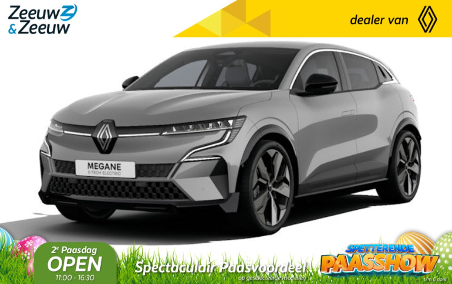 Renault Mégane E-Tech - comfort range techno 60 kWh | Nu nog leverbaar tegen 17% bijtelling en met € 3000,- Zeeuw - AutoWereld.nl