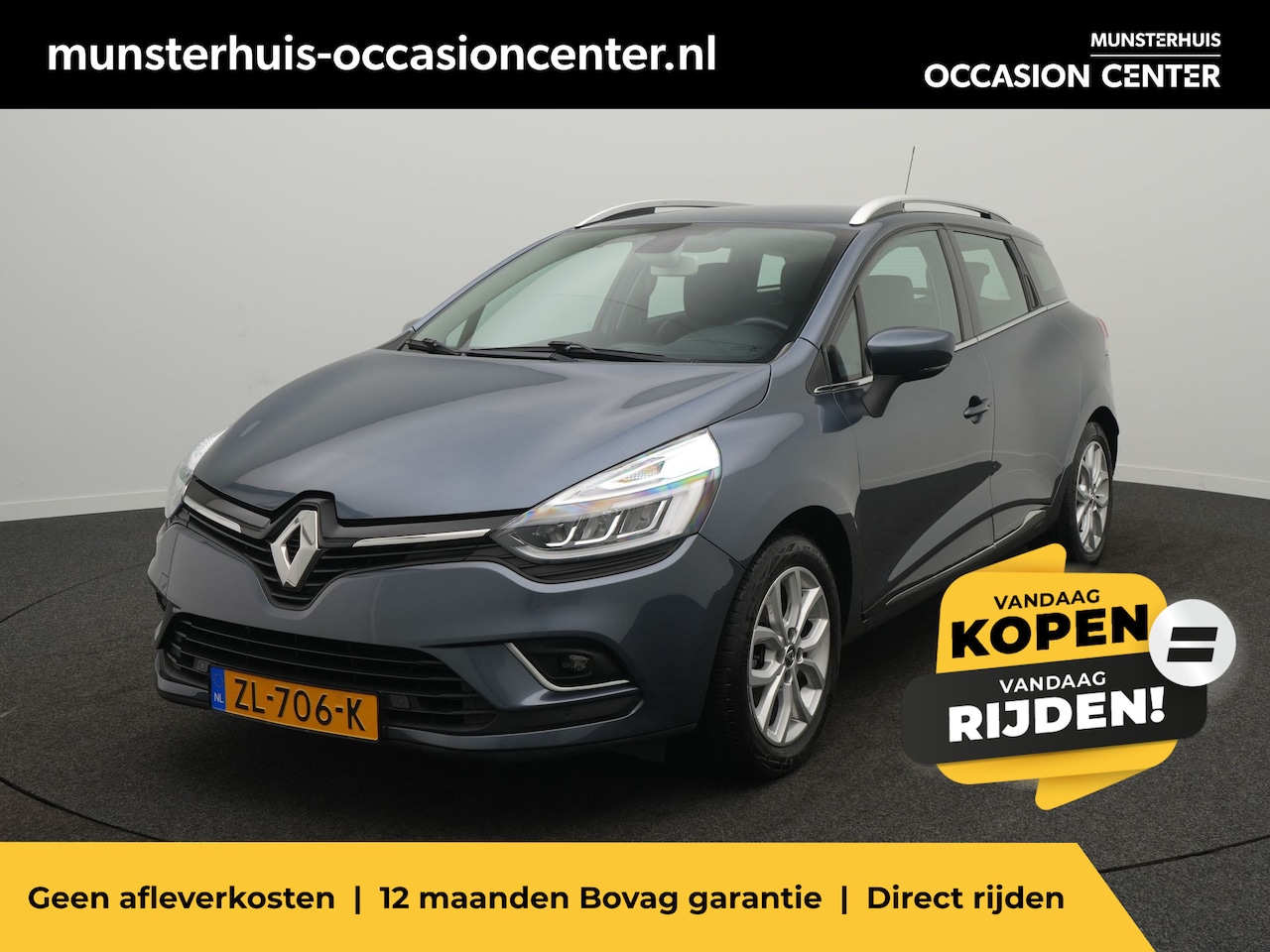 Renault Clio Estate - TCe 90 Intens - RIJKLAARPRIJS - Trekhaak - Achteruitrijcamera - Cruise Control - Dealerond - AutoWereld.nl